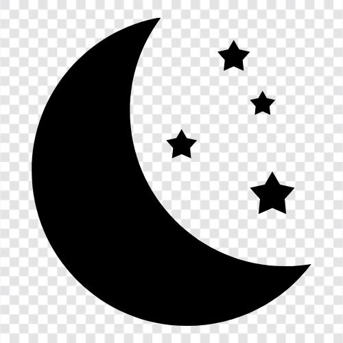 Mond, Astronomie, Raum, Sterne symbol