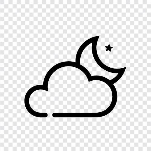 moon, stars, sky, darkness icon svg