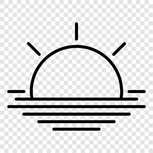 Morgen, Tagesanbruch, Sonnenaufgangszeit, Sonnenaufgangskalender symbol