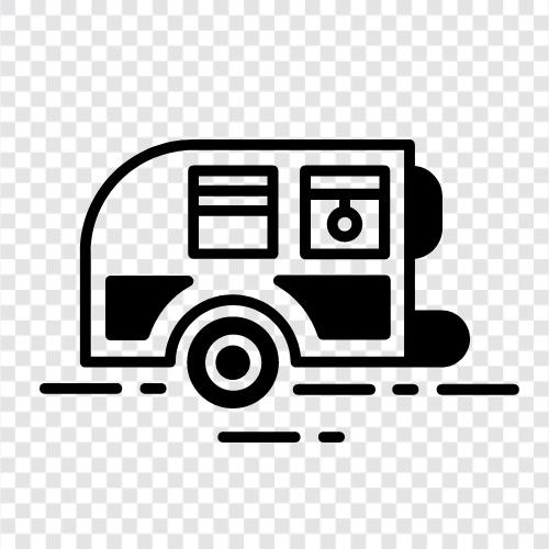 Wohnmobil, Van, Camping, WohnwagenUrlaub symbol