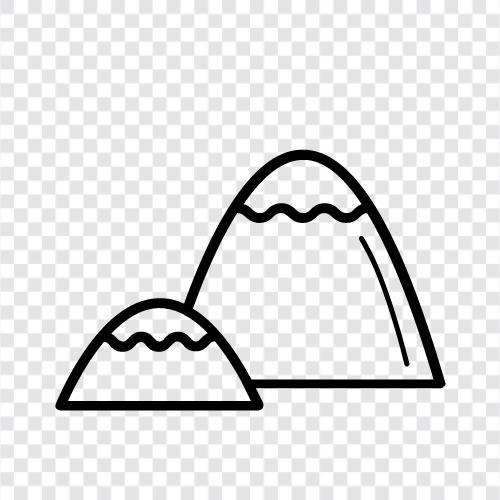 mountain, range, peak, summit icon svg