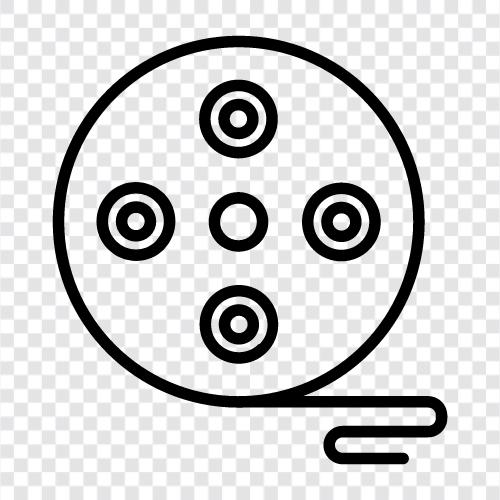 Film, FilmRolle, FilmProjektor, FilmProjektorRolle symbol