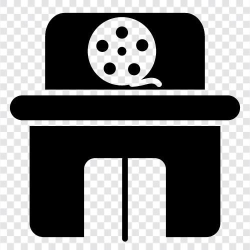 movie, movie theater, film, motion picture icon svg