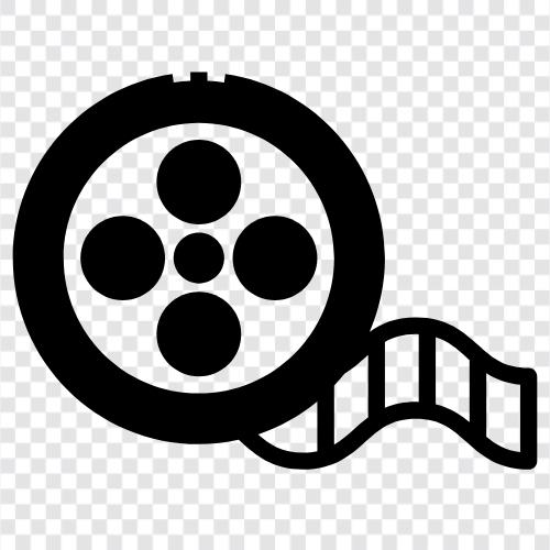 film filmi, film makarası, film projektörü, film ekranı ikon svg