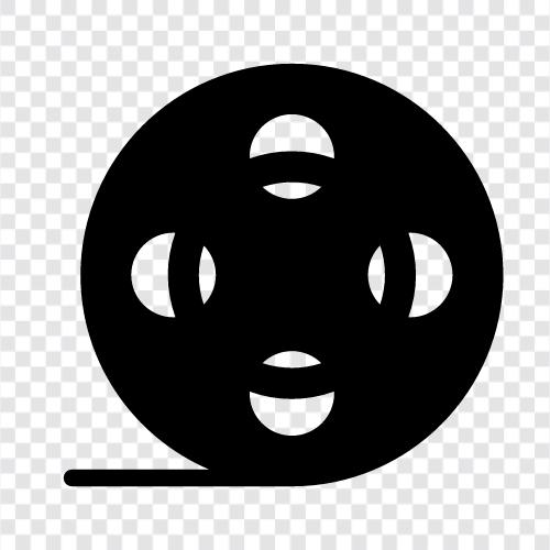 Filmrolle, Filmfilm, Filmprojektor, Filmkamera symbol