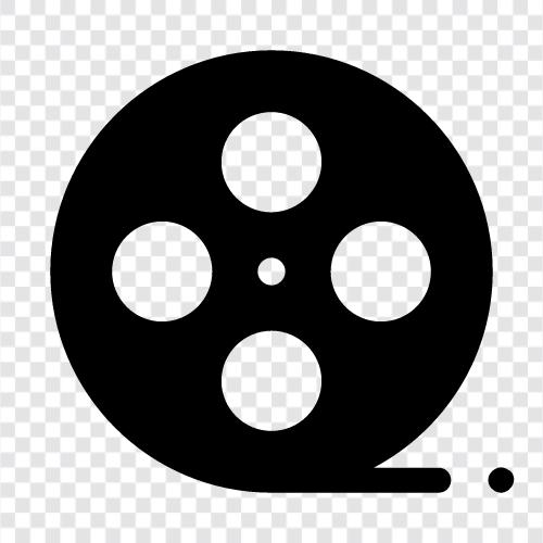movie reel, cinematography, motion picture, reel icon svg