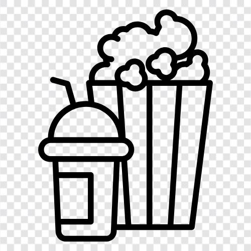 movie theater, movie, popcorn, butter icon svg