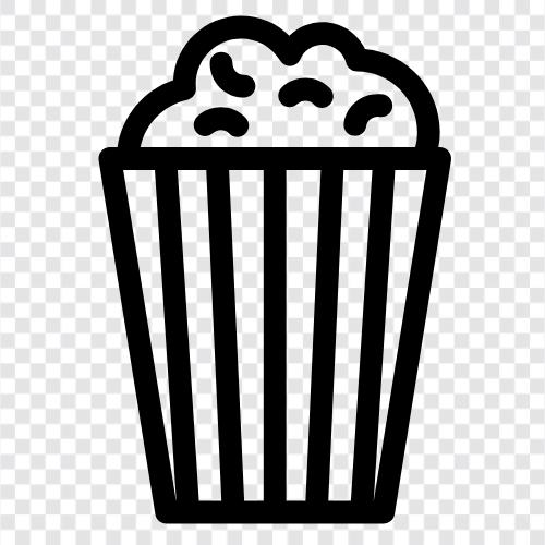 Kino, Filmabend, Popcornmaschine, Theater Popcorn symbol