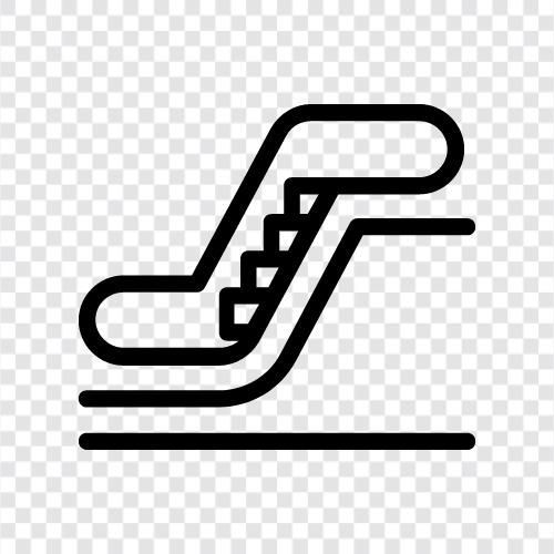 Hareketli, merdivenli, yukarı hareket eden, aşağı hareket eden ikon svg