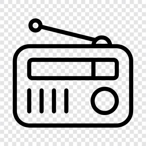 music, internet, streaming, AM/FM icon svg