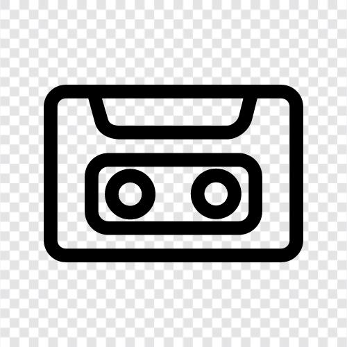 music, old school, analog, tape deck icon svg