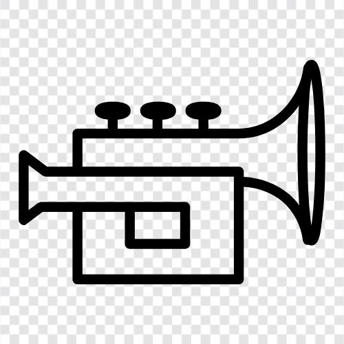 müzik, trumpet çalar, müzik eğitimi, Trompet ikon svg