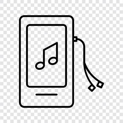 müzik çalar uygulaması, android için müzik çalar, iPhone için müzik çalar, müzik ikon svg