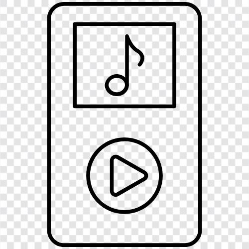 music player, mp3 player, portable music player, music recorder icon svg