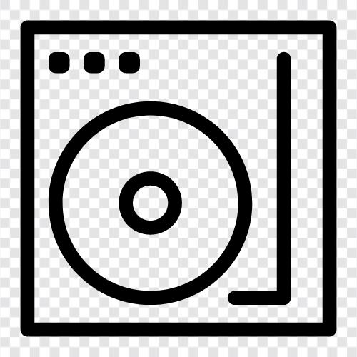 Musikständer, DJ, Plattenspieler, Vinyl symbol