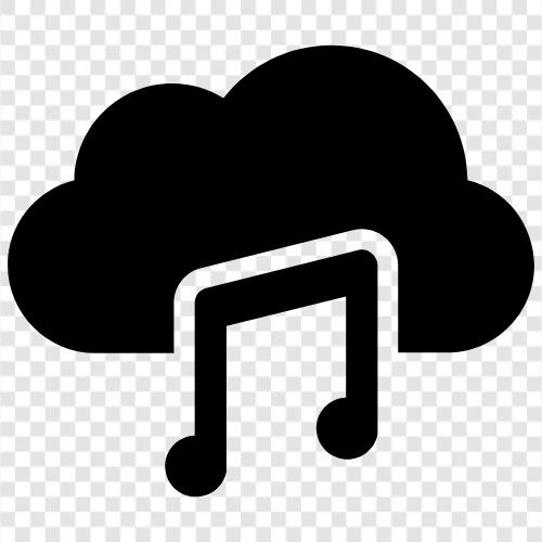 Musikstreaming, OnlineMusik, OnlineRadio, Cloud Music symbol