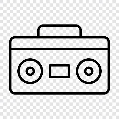 music, cassette, oldschool, retro icon svg