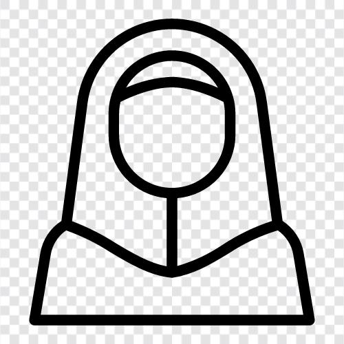 muslim women, islam, hijab, quran icon svg