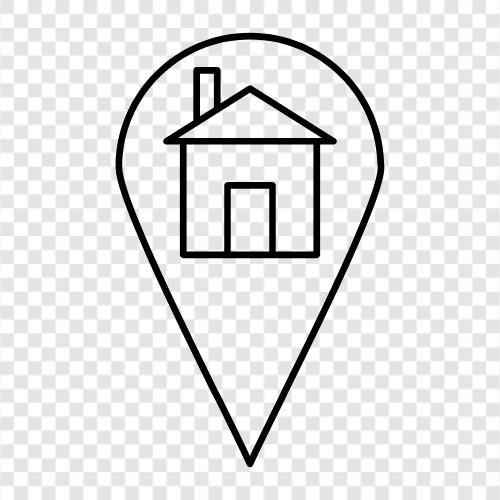 name, address, house, street icon svg