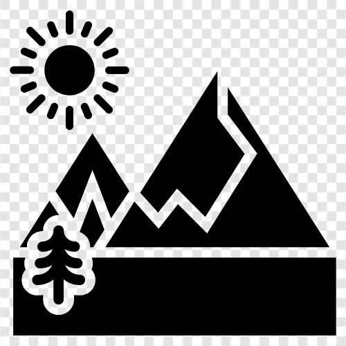nature, hiking, camping, trails icon svg