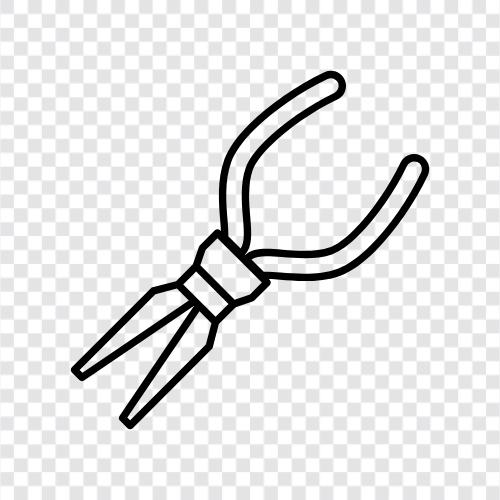 Needle Nose Pliers, Pliers, Wire Cutters, Jigsaw icon svg