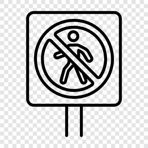 No Running, No Bicycling, No Walking icon svg