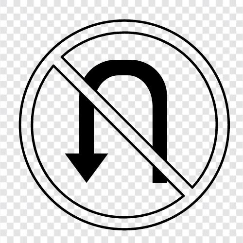 no uturns, no uturn icon svg