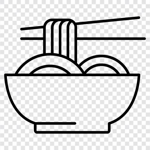 noodles, soup, Japanese, Chinese icon svg