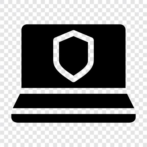 Notebook Verschlüsselung, Notebook Privatsphäre, Notebook Sicherheit, Notebook Computer Sicherheit symbol