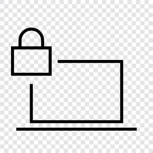 notebook security, laptop lock, laptop security, Notebook lock icon svg