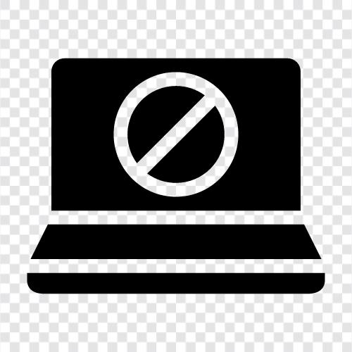 Notebook WiFi blockiert, Notebook von der Schule blockiert, Notebook von ISP blockiert, Notebook blockiert symbol