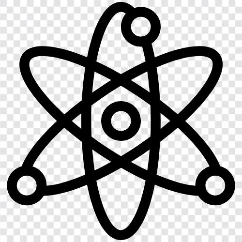 Atombombe, Atomzerstörer, Atomreaktor, Atom symbol