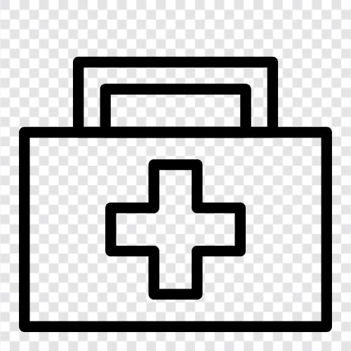 Krankenpflegetasche, Arzttasche, Krankenhaustasche, medizinische Versorgung symbol