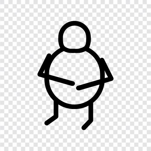 Obezite, aşırı kilo, aşırı kilolu insanlar, morbid obezite ikon svg