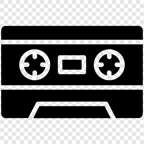 obsolete audio format, music, music cassette, music tape icon svg