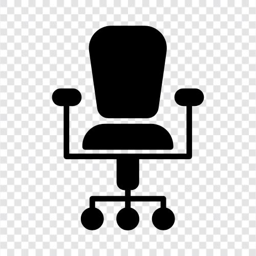 Bürostuhl für Rückenschmerzen, Bürostuhl für langfristige Nutzung, Bürostuhl symbol