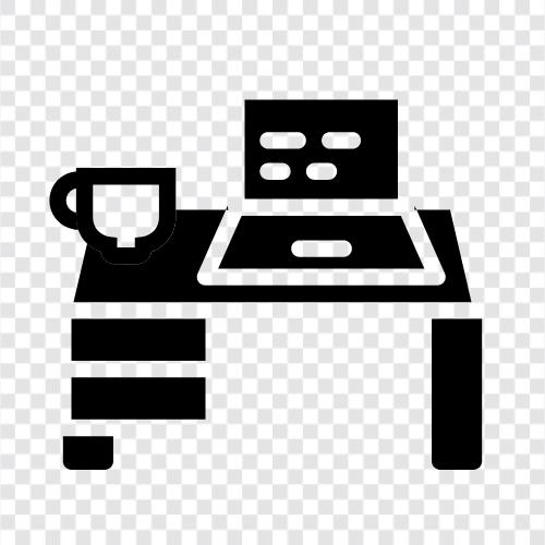 office, desk, computer, work icon svg