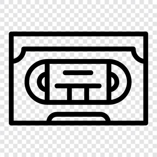 old technology, classic movies, videotape, movies icon svg