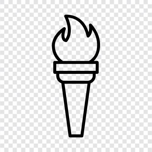 Olympic torch, Olympic games, Olympic flame, Olympic events icon svg