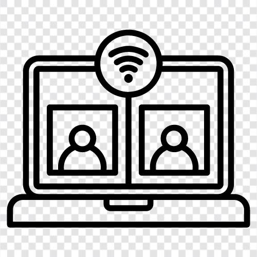 online conference, virtual meeting, virtual conference, web meeting icon svg