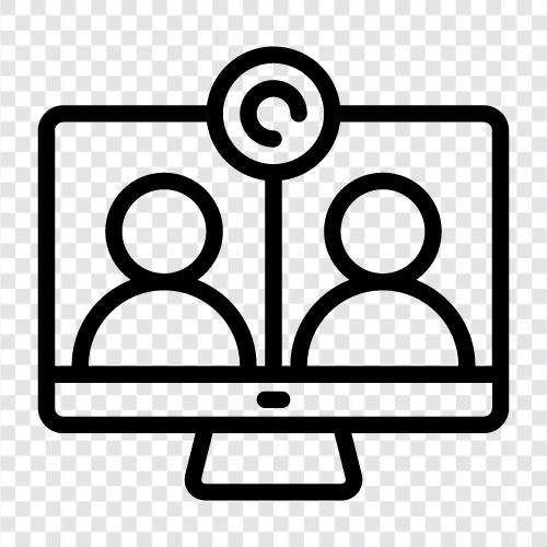 online conference, online meeting room, online conference room, online meeting software icon svg