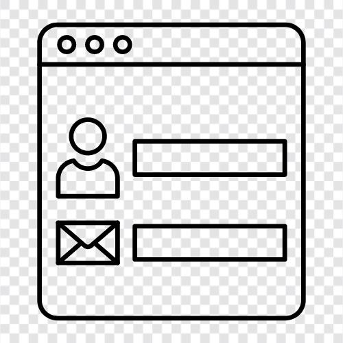 online contact form, contact form builder, contact form software, contact form template icon svg