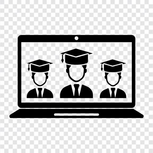 online graduation certificate, online graduation program, online graduation degree, online graduation icon svg