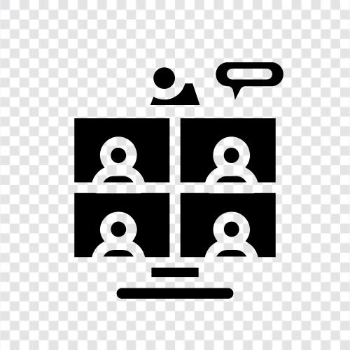 Online Meeting, Conference, Meeting, Conferences icon svg