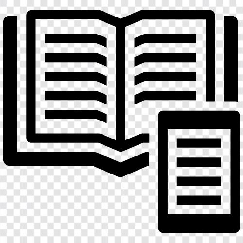 OnlineLesen, eBooks, eReader, digitales Buch symbol