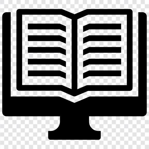 online reading, eBooks, online bookstores, online reading library icon svg