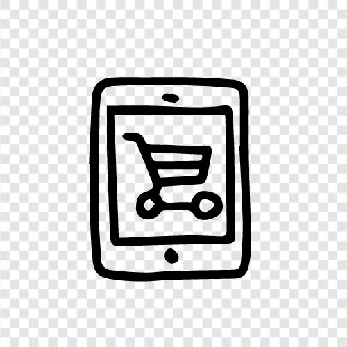 OnlineWarenkorb, EinkaufswagenSoftware, EinkaufswagenApp, ECommerceShopping symbol