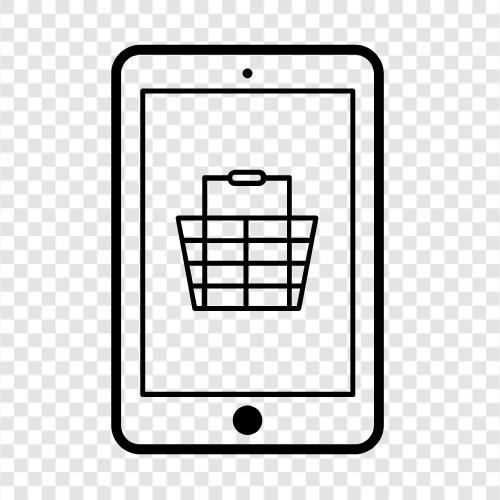 OnlineShopping, iPhone, Android, Blackberry symbol