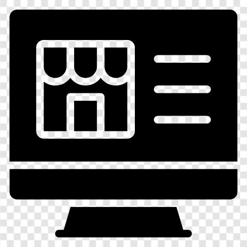 online store, online store website, online shopping, online shopping website icon svg