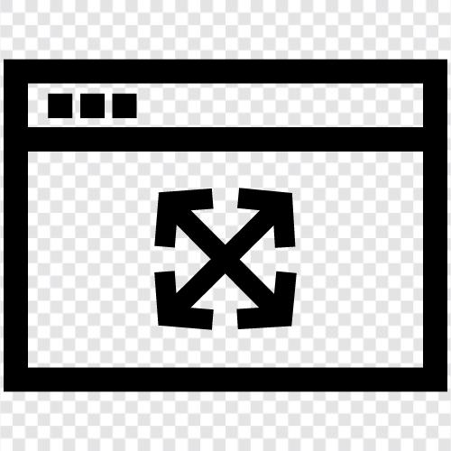 veya tam ekran modu, masaüstü ve mobil cihazlarda, Fullscreen yapan bir özelliktir. ikon svg